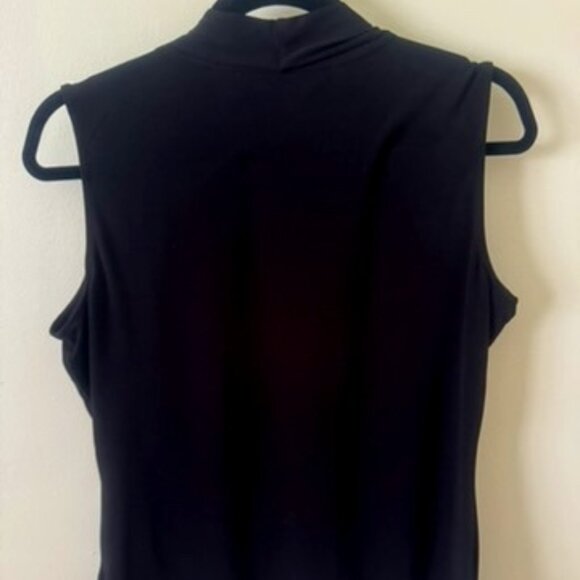 Calvin Klein Gathered V-Neck Sleeveless Blouse - Picture 3 of 5
